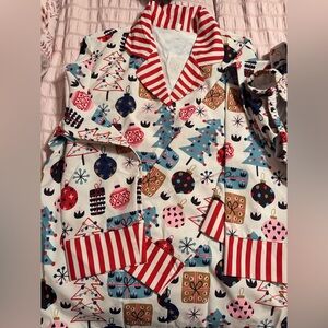 Festive Pajama Set with Christmas Print